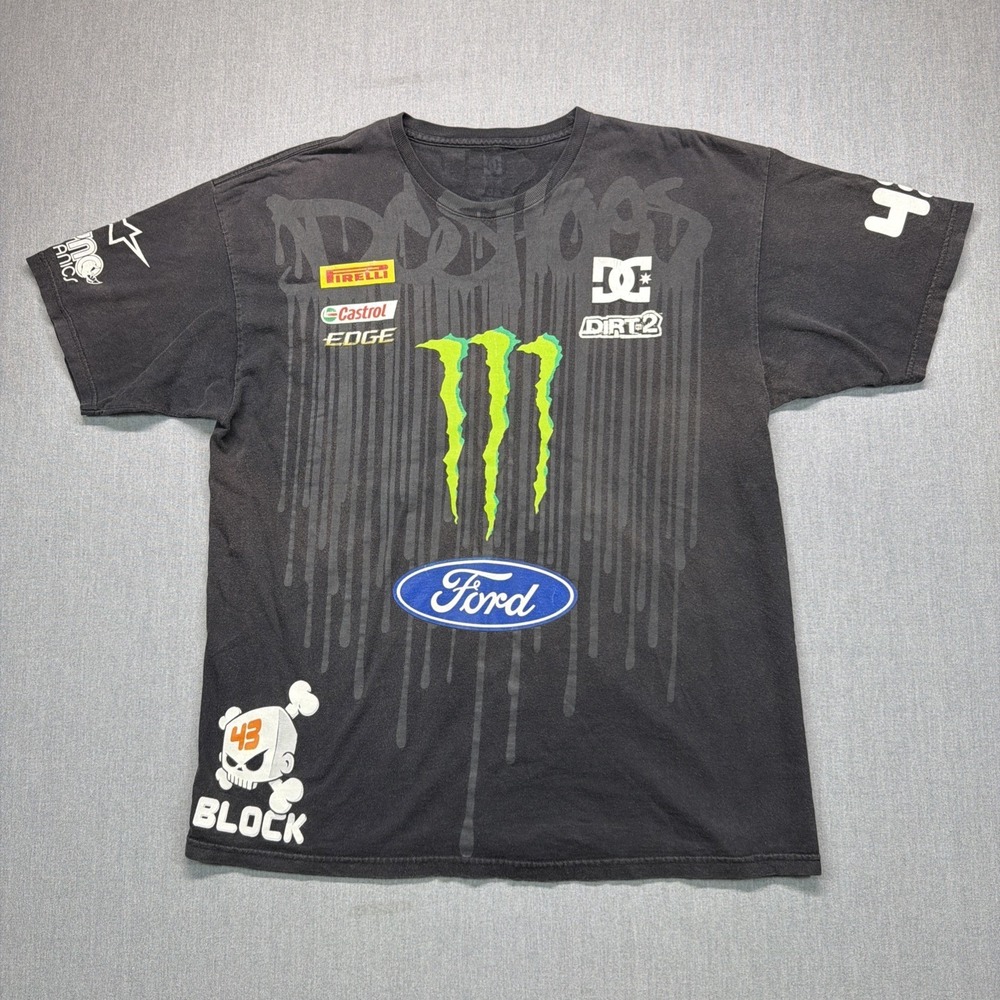 DC Shoes Ken Block 43 Monster Energy Alpinestars Ford AOP Men's T-Shirt XL